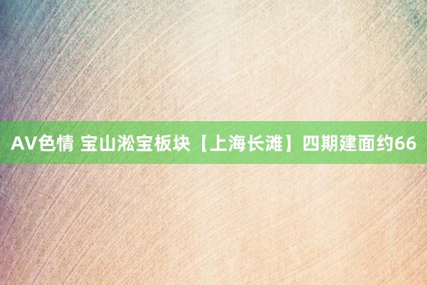 AV色情 宝山淞宝板块【上海长滩】四期建面约66