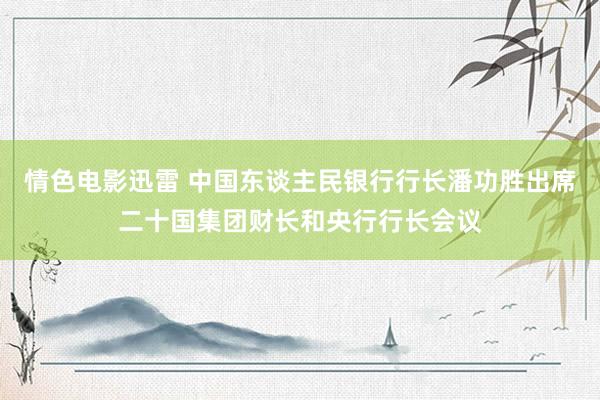 情色电影迅雷 中国东谈主民银行行长潘功胜出席二十国集团财长和央行行长会议